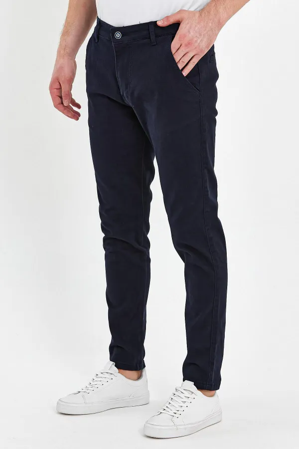 Pantalon chino classique à 5 poches pour homme
