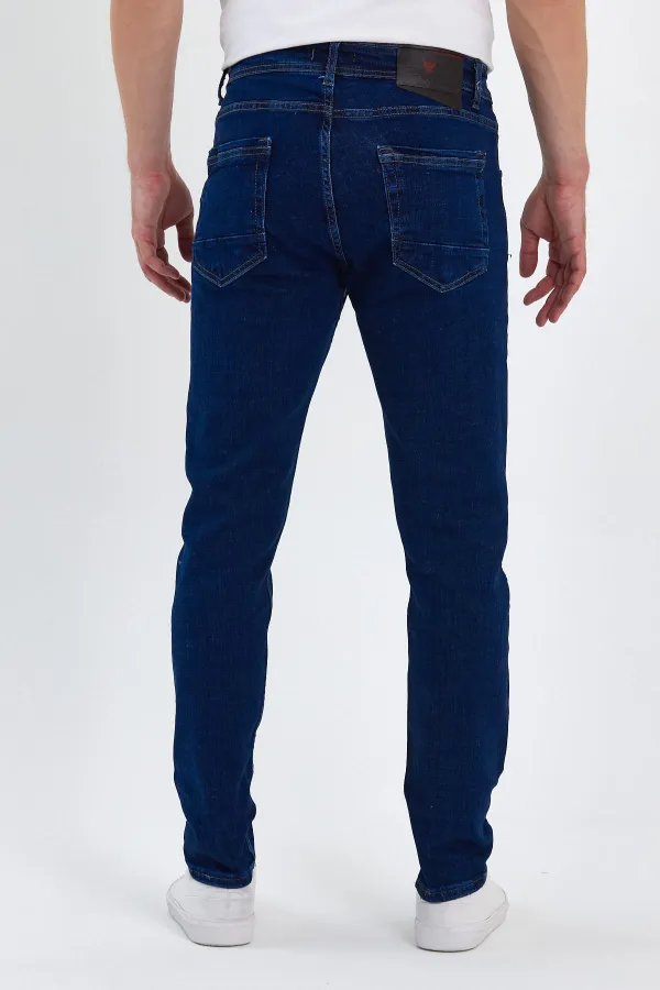 Jean classique flexible à 5 poches pour homme