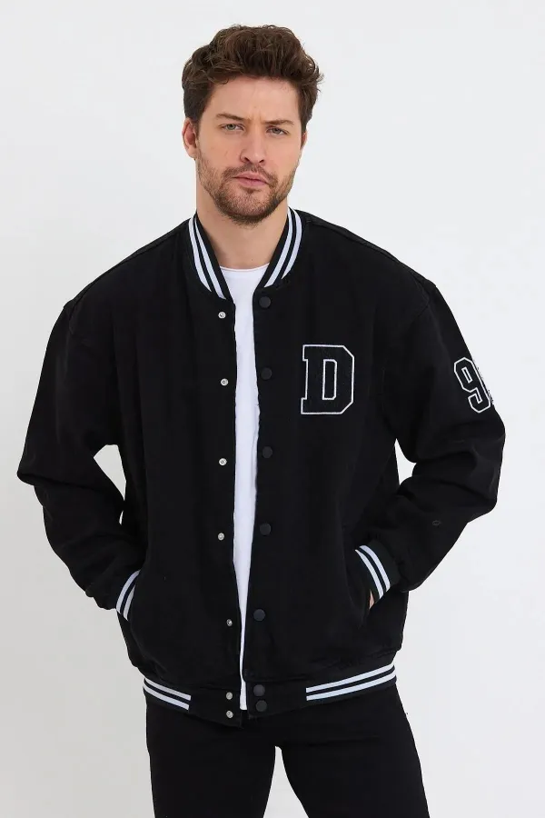 Unisex Pamuklu Oversize Kot Kolej Ceket