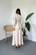 Toptan Bej Gül Detaylı Takım