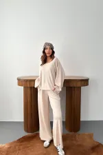 Costume en modal beige en gros