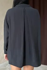 Chemise décontractée noire en gros