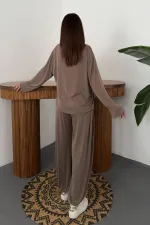 Toptan Camel Uzun Kollu Alt Üst Takım