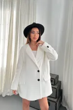 Toptan Ekru Tüylü Yumoş Kaban