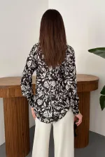 Toptan Siyah Desenli Gömlek