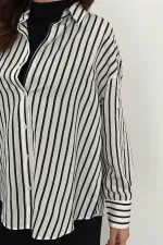 Chemise rayée noire en gros