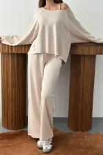 Costume en modal beige en gros