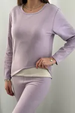 Ensemble thermique double face lilas en gros
