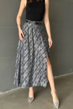 Wholesale Black Plaid Skirts