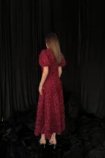 Robe rose bordeaux en gros