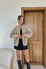 Toptan Kemik Parçalı Bomber Ceket