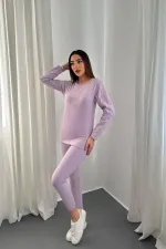 Ensemble thermique double face lilas en gros