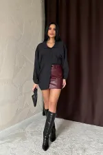 Chemise décontractée noire en gros