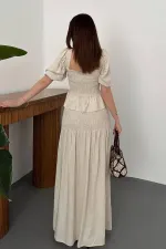 Toptan Bej Gipeli Keten Takım