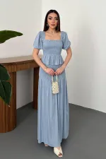 Toptan Mavi Gipeli Keten Takım