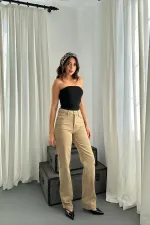 Jeans Straightmania en vison en gros