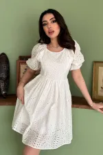 Robe en dentelle blanche en gros