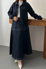 Toptan Mavi Ribanalı Kot Takım