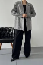 Veste oversize à rayures grises en gros