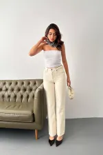 Jeans Straightmania beiges en gros