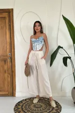 Wholesale Beige Linen Trousers