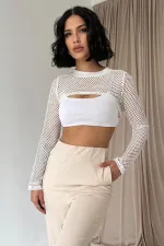 Pantalon beige à pinces et élastiques en gros