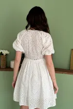 Robe en dentelle blanche en gros