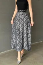 Wholesale Black Plaid Skirts