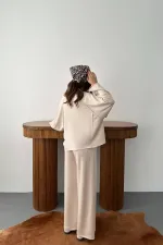 Costume en modal beige en gros