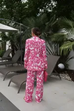Ensemble veste et pantalon fuchsia en gros