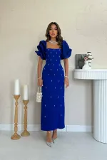 Robe à manches brodées Saxe en gros