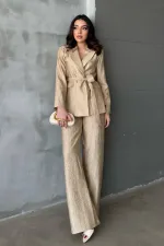 Toptan Gold Parlak Beli Kuşaklı Takım