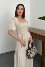 Toptan Bej Gipeli Keten Takım