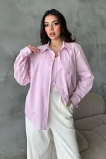 Toptan Pembe Yelekli Gömlek