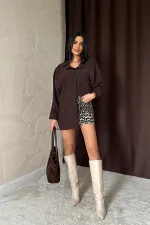 Chemise décontractée marron en gros