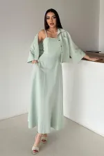 Toptan Mint Askılı Elbise Ve Gömlek