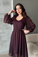 Robe asymétrique prune scintillante en gros
