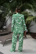 Ensemble veste et pantalon verts en gros