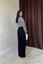 Toptan Siyah Çizgili Gömlek