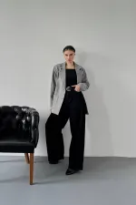 Veste oversize à rayures grises en gros