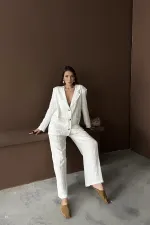 Toptan Beyaz Oversize Müslin Takım