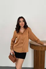 Chemise en satin de vison en gros