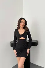 Robe noire bouffante en gros