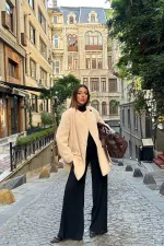 Toptan Camel Tüylü Yumoş Kaban