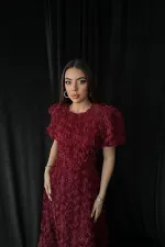 Robe rose bordeaux en gros