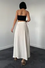 Toptan Bej Kemerli Etek