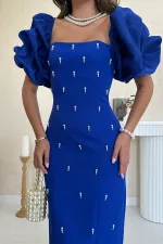 Robe à manches brodées Saxe en gros