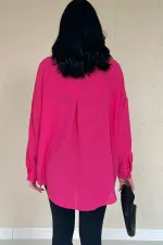Chemise fuchsia en gros
