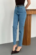 Toptan Mavi Boru Paça Jeans Pantolon