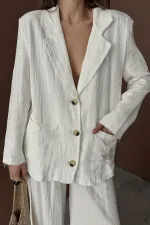 Toptan Beyaz Oversize Müslin Takım